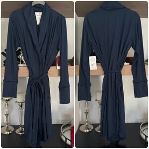 Tommy John Womens Modal Blend Lounge Robe in Dress Blues